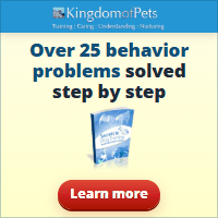 Over 25 behavior problems solved step by step. Shown with the Secrets to Dog Training eBook cover.